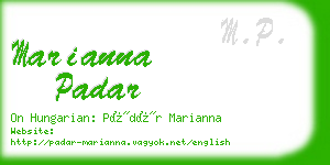 marianna padar business card